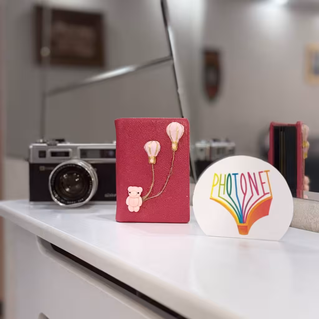 مینی آلبوم دستساز 10×7 چرم تدی و بالون