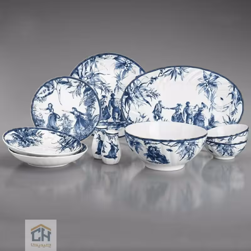 سرویس غذاخوری چینی 28 پارچه گلدکیش طرح Larissa مدل GK646385