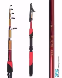 چوب ماهیگیری فایبر گلاس دسته قرمز مشکی 3m3 270