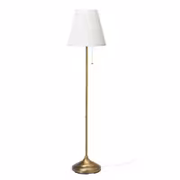 آباژور ایستاده ایکیا ÅRSTID Floor lamp, brass/white