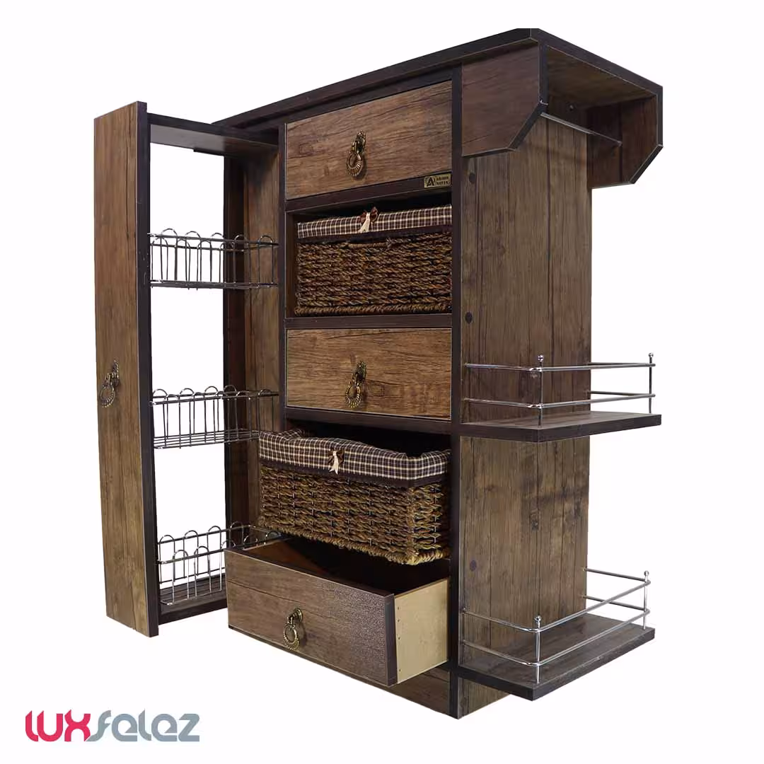 سبد سيب زميني پياز عروس نوین مدل جا بطری دار سوپر