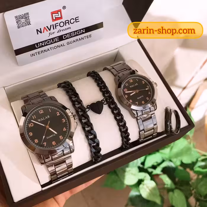 ست ساعت زنانه مردانه و دستبند انگشتر