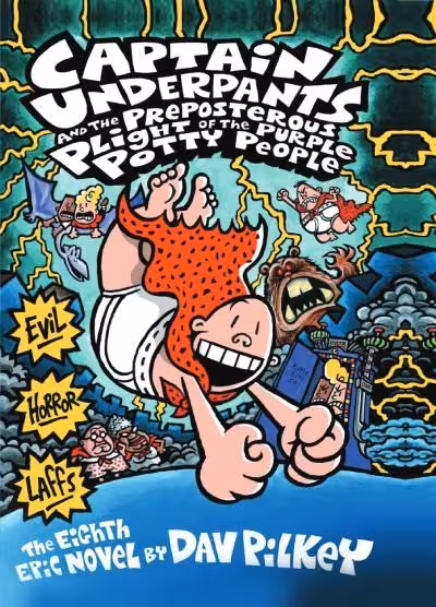 کتاب Captain Underpants and the Preposterous Plight of the Purple ( 8 )