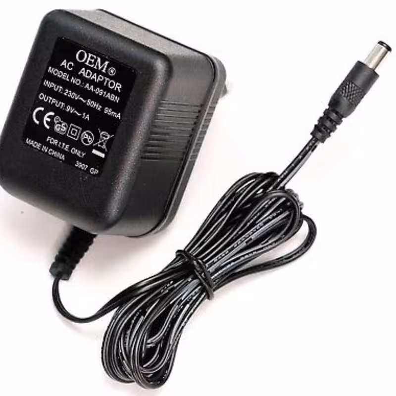 آداپتور ترانسی 9 ولت 1 آمپر AC دیواری 9V-1A AC مدل AA-091AD