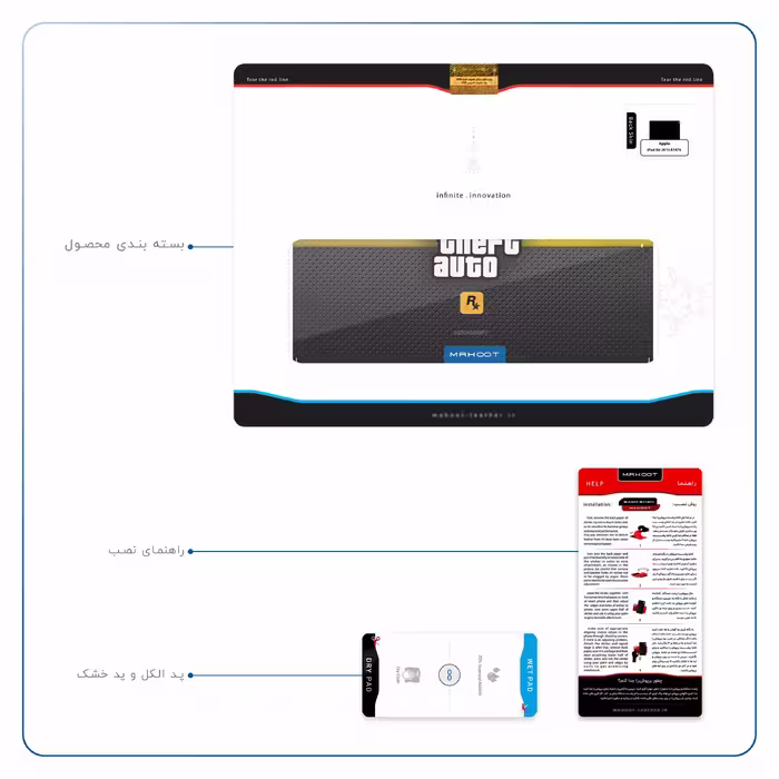 برچسب پوششی ماهوت مدل Gta-Game مناسب برای تبلت اپل iPad Air 2013 A1476