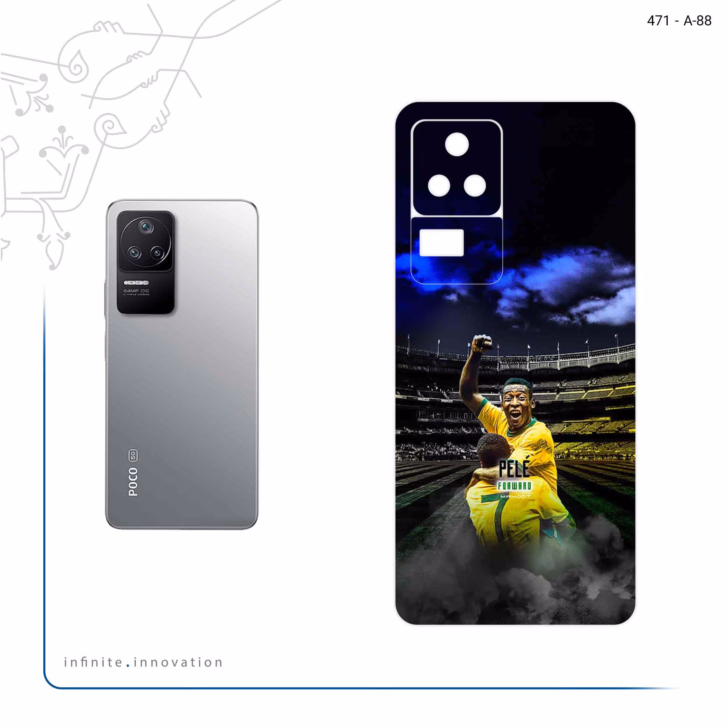 برچسب پوششی ماهوت مدل Pele مناسب برای گوشی موبایل شیائومی Poco F4 5G