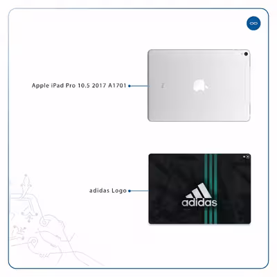 برچسب پوششی ماهوت مدل adidas-Logo مناسب برای تبلت اپل iPad Pro 10.5 2017 A1701