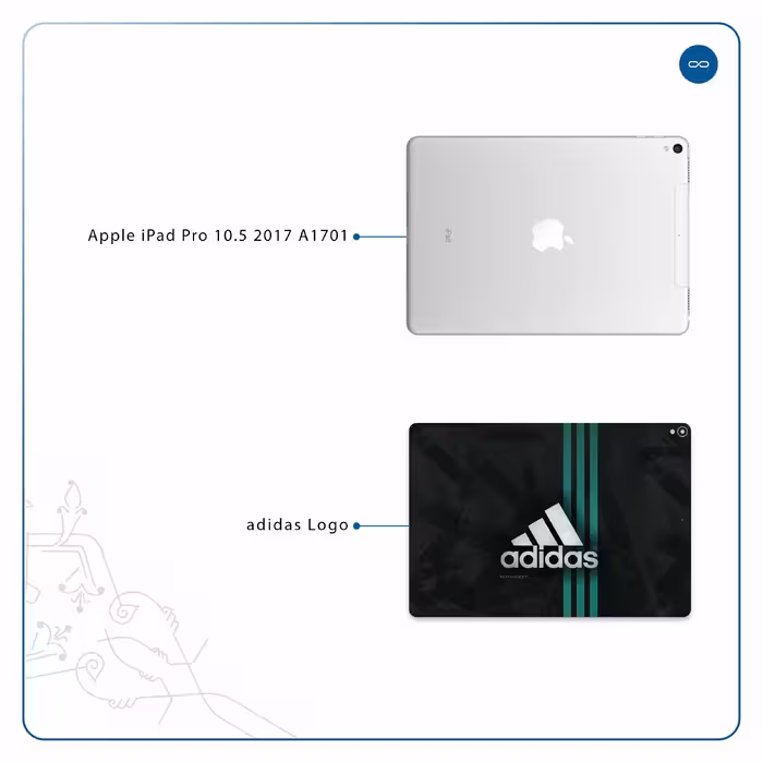 برچسب پوششی ماهوت مدل adidas-Logo مناسب برای تبلت اپل iPad Pro 10.5 2017 A1701