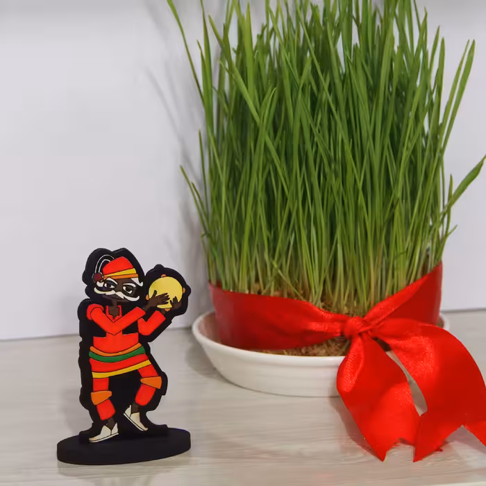 استند رومیزی تزیینی مدل نوروزی طرح حاجی فیروز