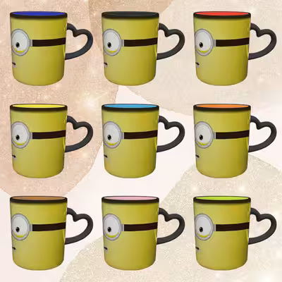 ماگ حرارتی مدل دسته قلبی طرح مینیون کد 43