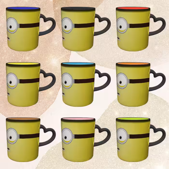 ماگ حرارتی مدل دسته قلبی طرح مینیون کد 43