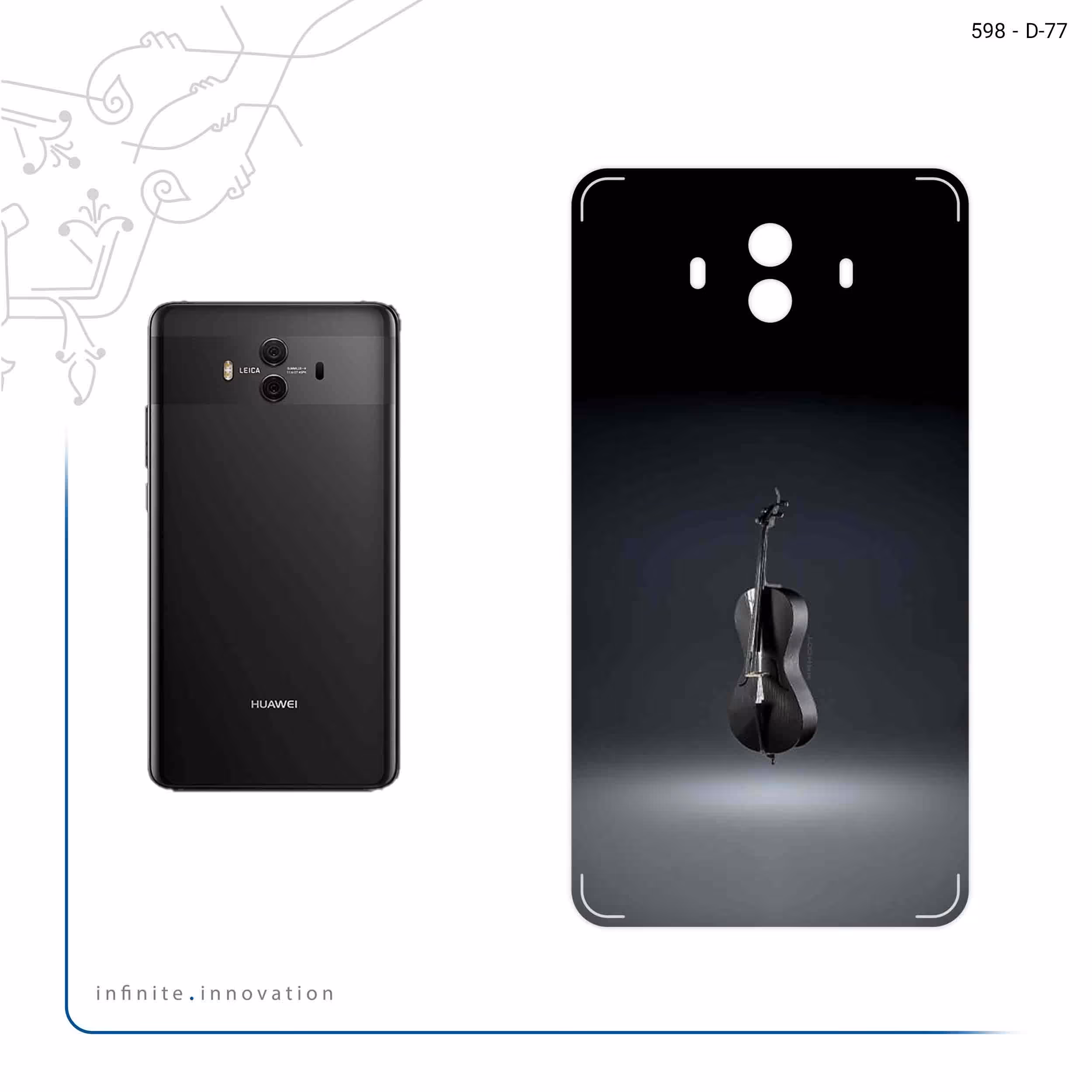 برچسب پوششی ماهوت مدل Cello مناسب برای گوشی موبایل هوآوی Mate 10