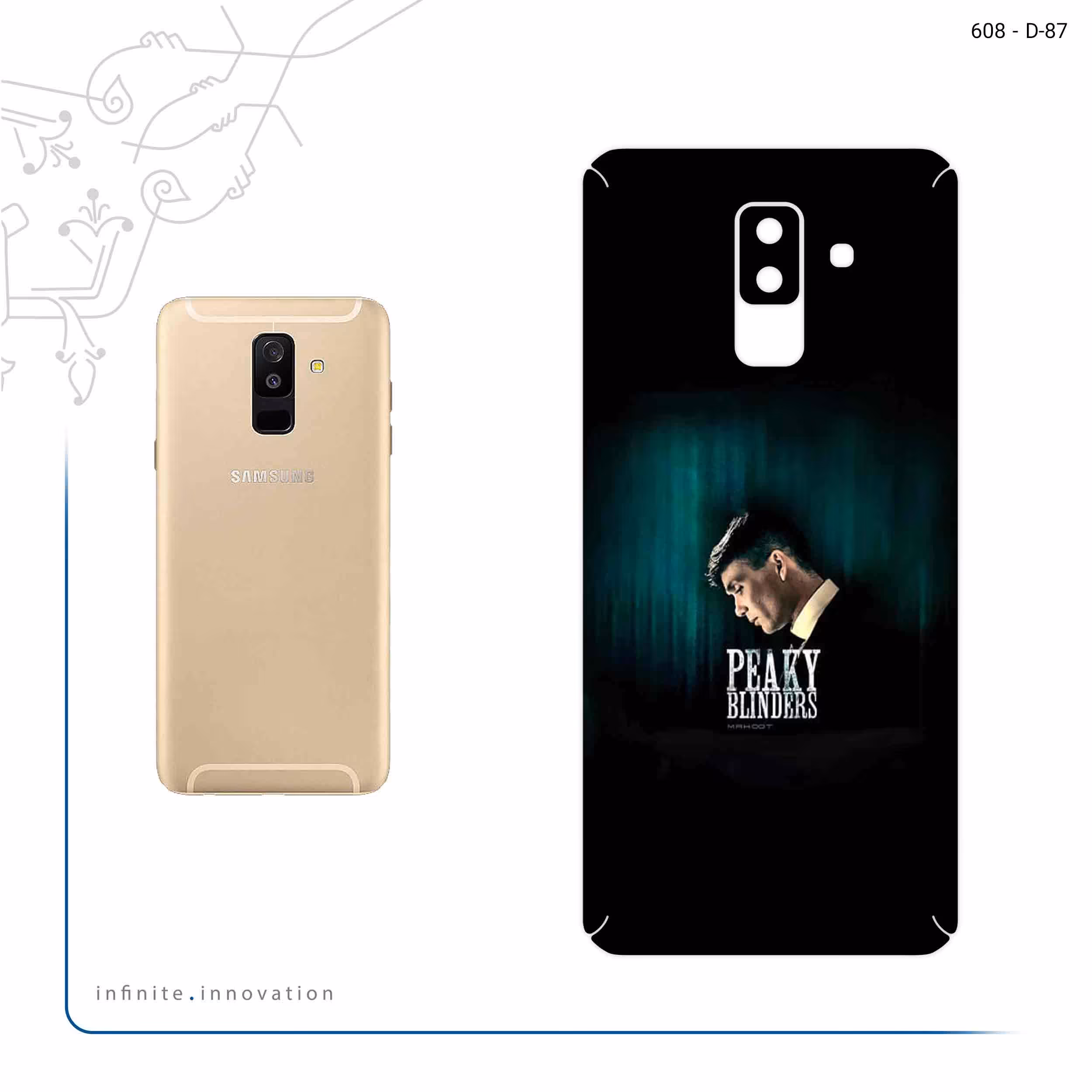 برچسب پوششی ماهوت مدل peaky blinders مناسب برای گوشی موبایل سامسونگ Galaxy A6 Plus 2018