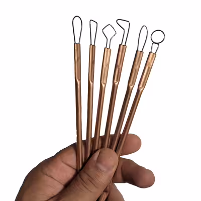 ابزار مجسمه سازی مدل کاهنده مسی کد T01 مجموعه 6 عددی