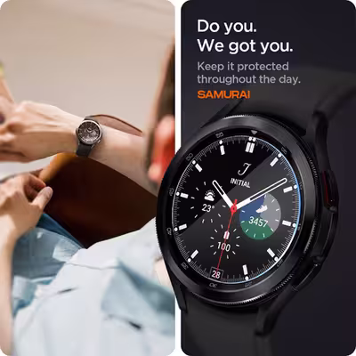 محافظ صفحه نمایش سامورایی مدل Haku مناسب برای ساعت هوشمند سامسونگ Galaxy Watch 4 46mm