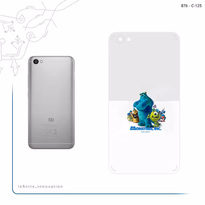 برچسب پوششی ماهوت مدل Monsters Inc مناسب برای گوشی موبایل شیائومی Redmi Note 5A