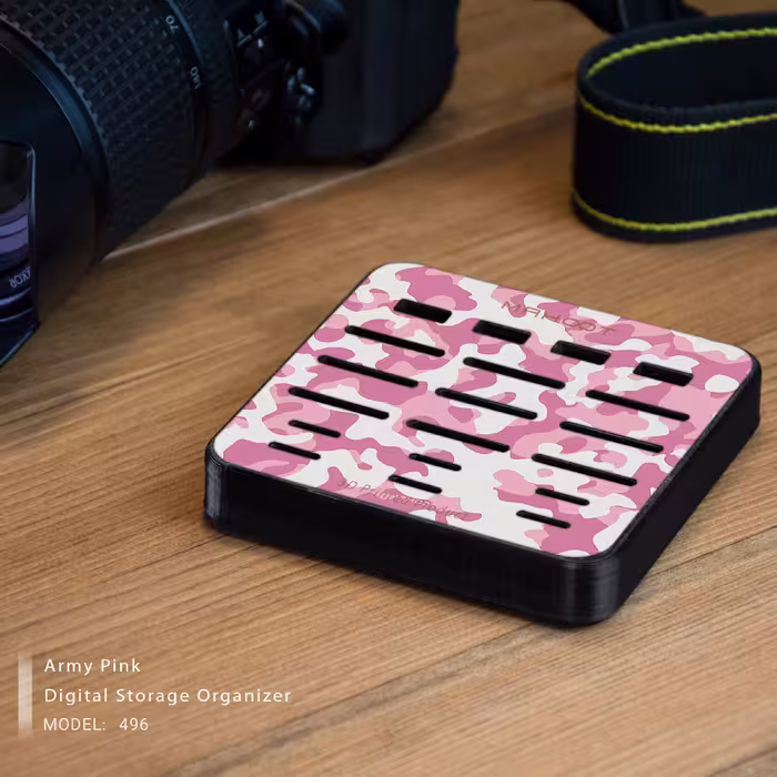 نظم دهنده فضای ذخیره سازی ماهوت مدل Army-Pink-496 مناسب برای فلش و مموری کارت