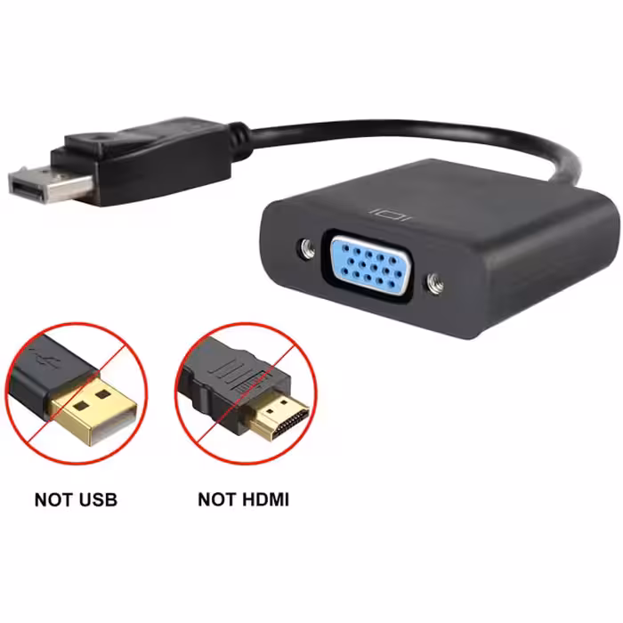مبدل Display Port به VGA تی سی تراست مدل TC-DP2V