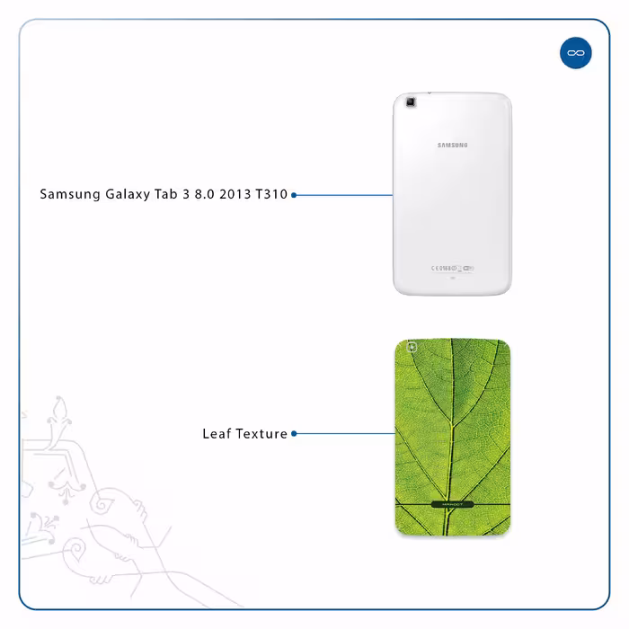 برچسب پوششی ماهوت مدل Leaf-Texture مناسب برای تبلت سامسونگ Galaxy Tab 3 8.0 2013 T310