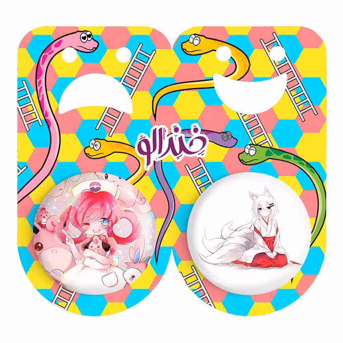 پیکسل خندالو مدل دختر انیمه ای کد 1805918063 مجموعه 2 عددی