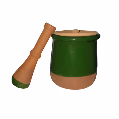 ظرف دیزی سفالی مدل یک نفره کد D1 به همراه گوشت کوب