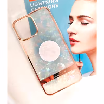 کاور لاین کینگ مدل کریستال یخی مناسب برای گوشی موبایل اپل IPhone 11  به همراه پایه نگهدارنده