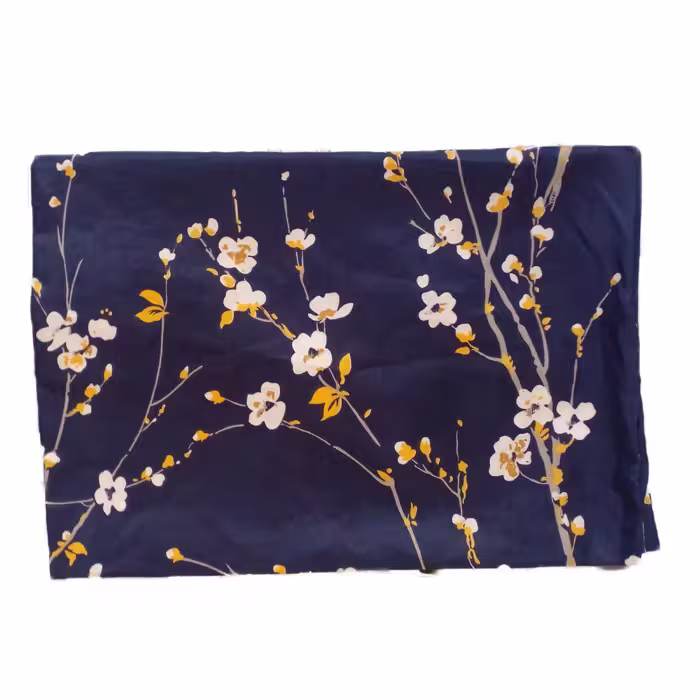 ملحفه مدل روانداز طرح شکوفه گیلاس یک نفره سایز 220×140 سانتی متر