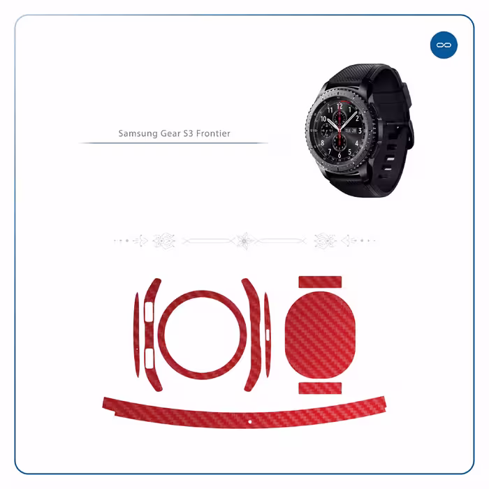 برچسب ماهوت طرح Red-Fiber مناسب برای ساعت هوشمند سامسونگ Galaxy Gear S3 Frontier