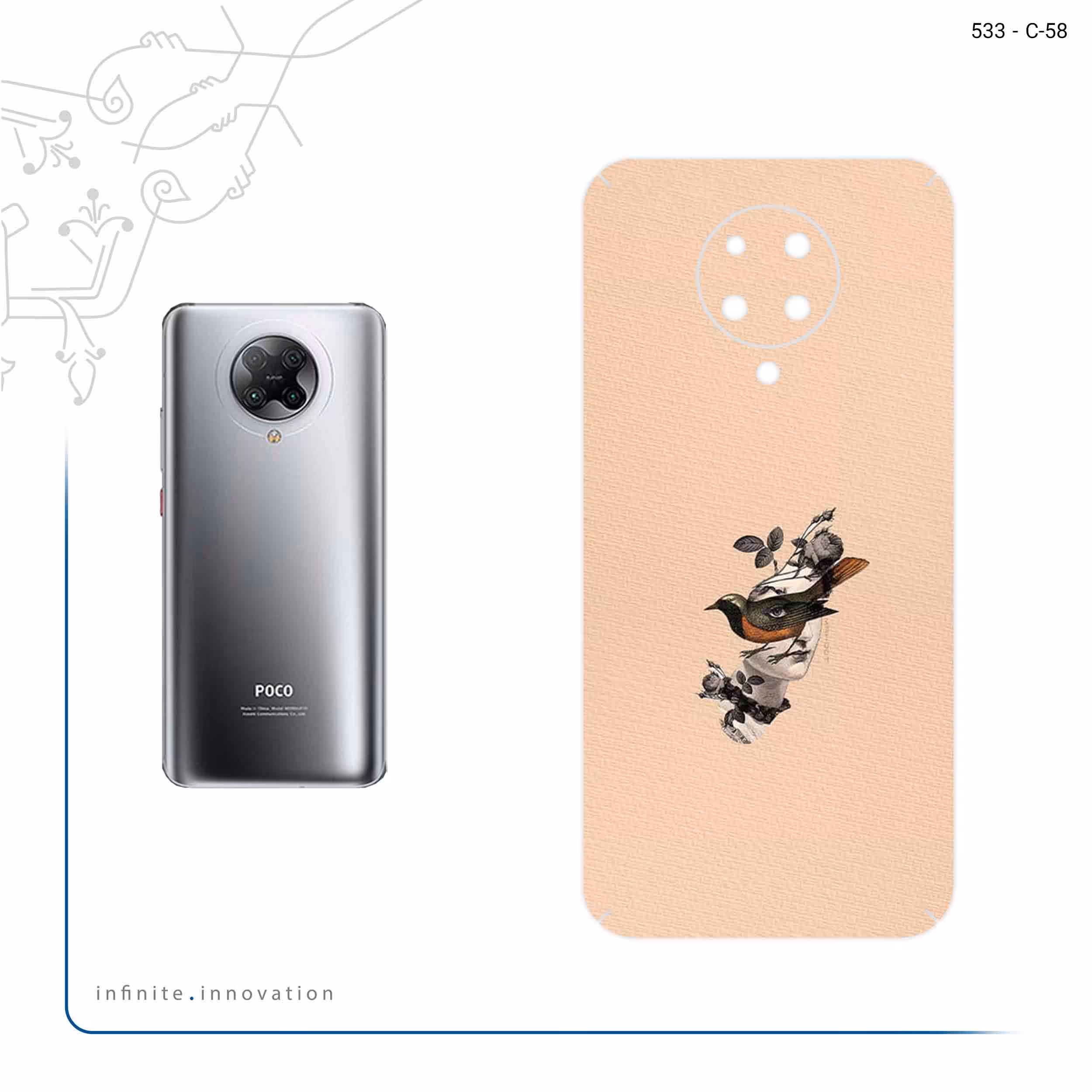 برچسب پوششی ماهوت مدل Collage of surreal Portrait of Women 2 مناسب برای گوشی موبایل شیائومی Poco F2 Pro