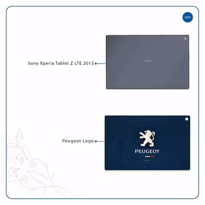 برچسب پوششی ماهوت مدل Peugeot-Logo مناسب برای تبلت سونی Xperia Tablet Z LTE 2013