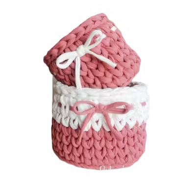 سبد قلاب بافی تریکو کد 013 مجموعه 2 عددی