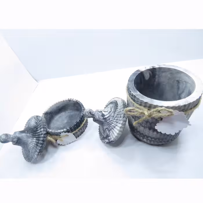 بانکه مدل سنگی طرح رگه دار کد 521 بسته 3 عددی