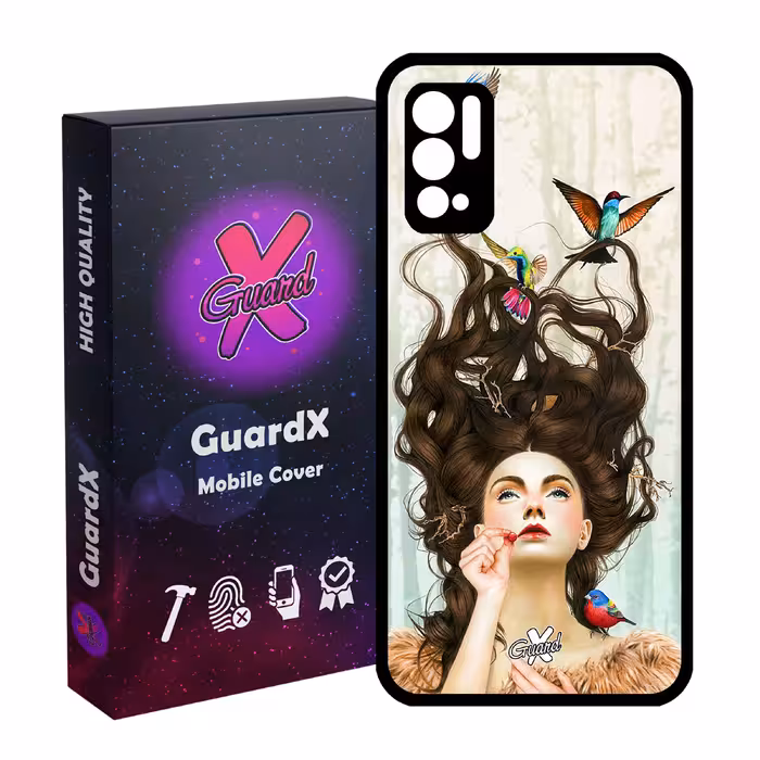 کاور گارد ایکس طرح Girl مدل Glass10290 مناسب برای گوشی موبایل شیائومی Redmi Note 10 5G / Poco M3 Pro