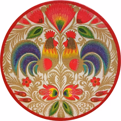 بشقاب دیوارکوب سفالی مدل فانتزی کد 2