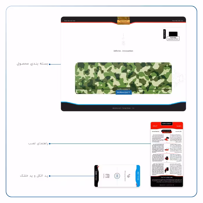 برچسب پوششی ماهوت مدل Army-Green-2 مناسب برای تبلت سامسونگ Galaxy Tab A 10.1 2019 T515