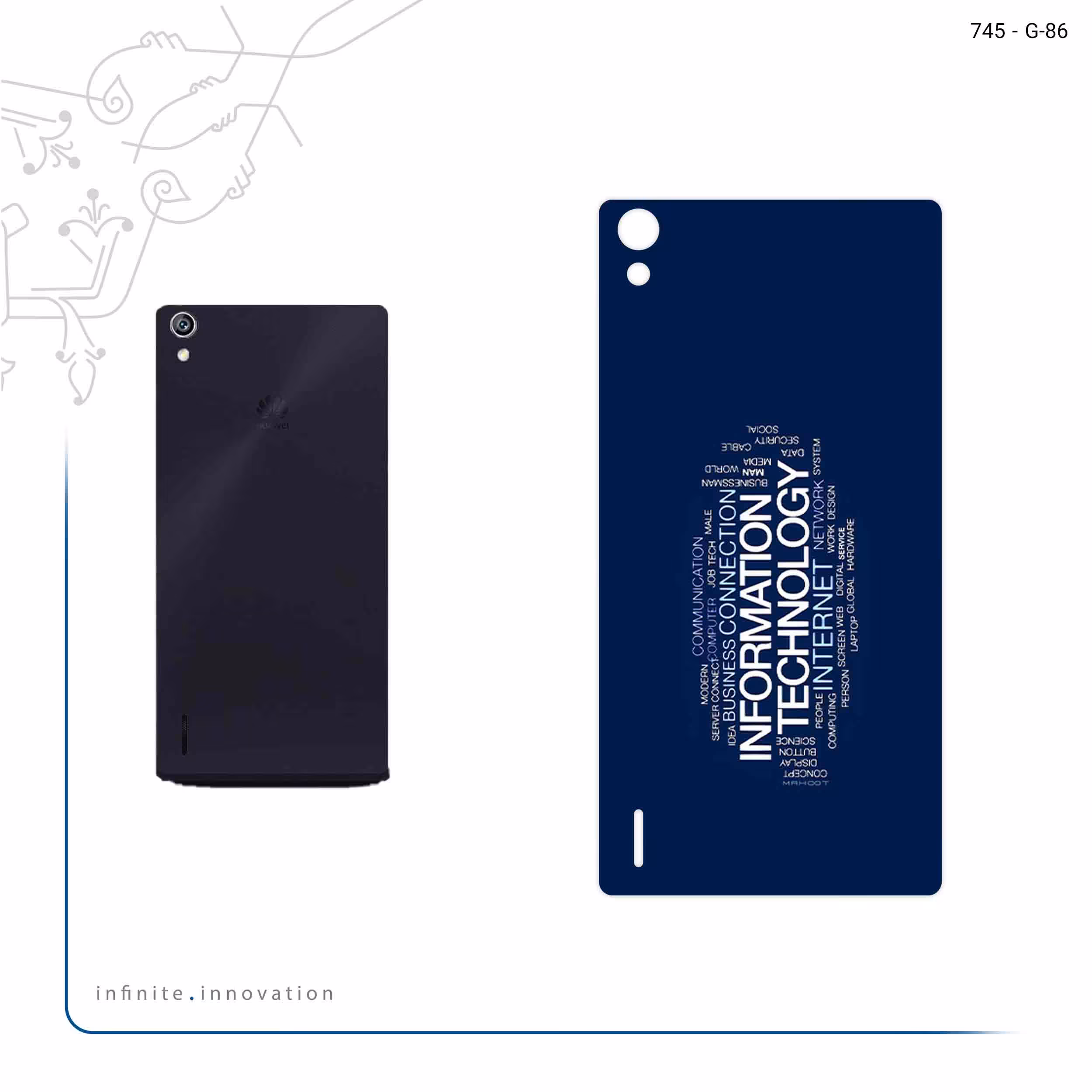 برچسب پوششی ماهوت مدل IT Science مناسب برای گوشی موبایل هوآوی Ascend P7