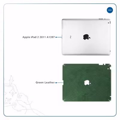 برچسب پوششی ماهوت مدل Green-Leather مناسب برای تبلت اپل iPad 2 2011 A1397