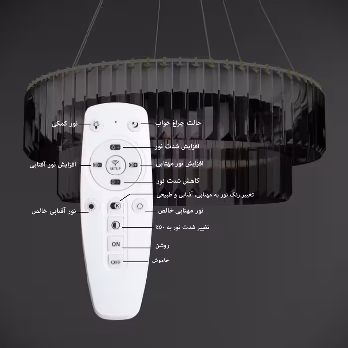  لوستر نورکیا مدل تک حلقه کاردی کد 1R-40K