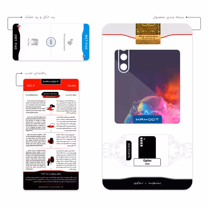 برچسب پوششی ماهوت مدل Smoke Rainbow Digital Art 1 مناسب برای گوشی موبایل جی پلاس X10