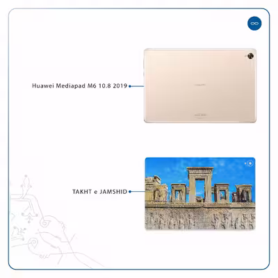 برچسب پوششی ماهوت مدل TAKHT-e-JAMSHID مناسب برای تبلت هوآوی Mediapad M6 10.8 2019