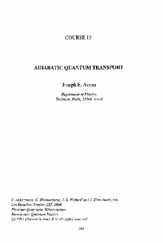 خرید و دانلود نسخه کامل کتاب Adiabatic quantum transport