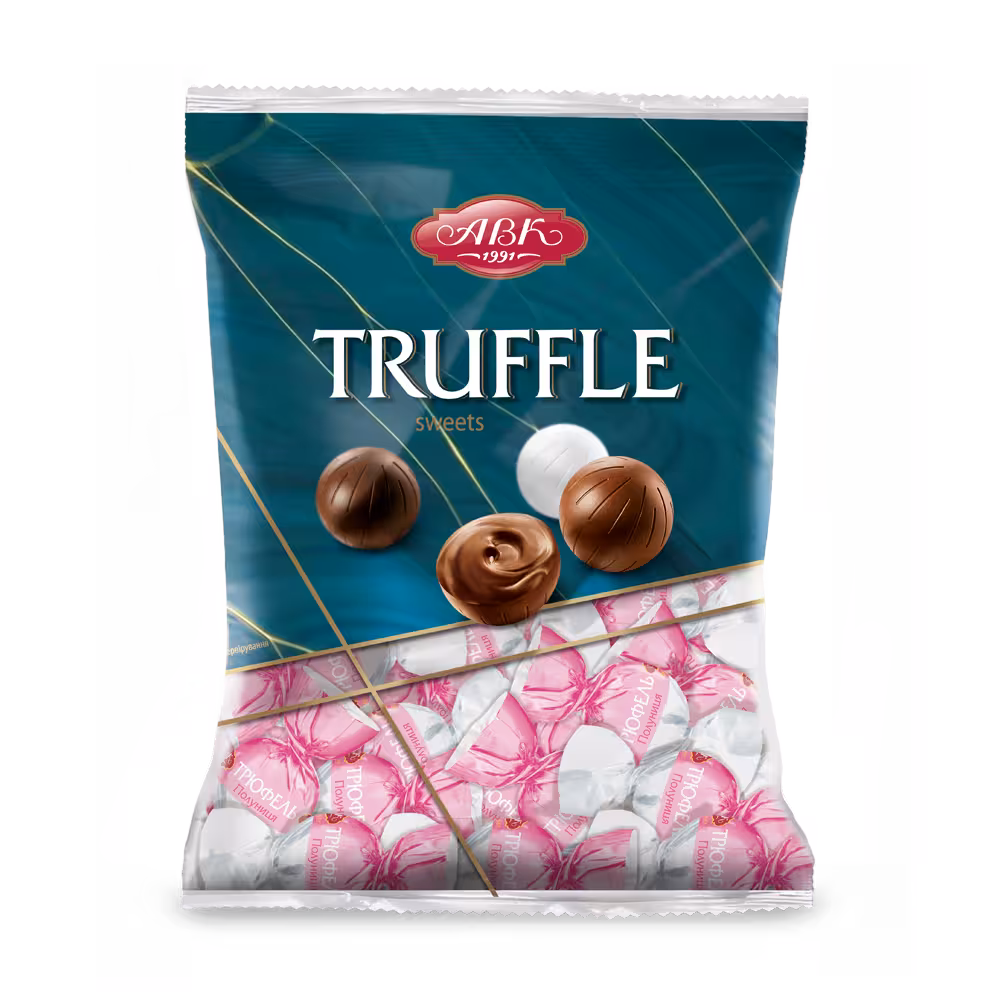 ترافل توپی abk با مغز کرم توت فرنگی بسته 1 کیلویی | ABK truffle
