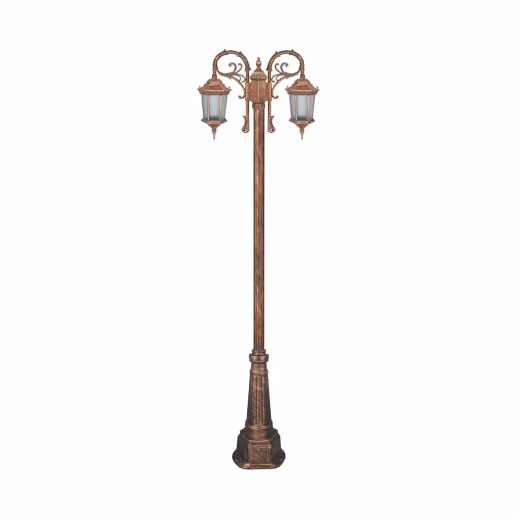 چراغ دوشاخه حیاطی و پارکی تکشیدفام مدل رابو کد 91215-15-7123