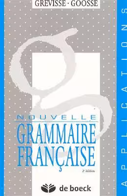 دانلود کتاب Nouvelle grammaire française - Grevisse - Applications