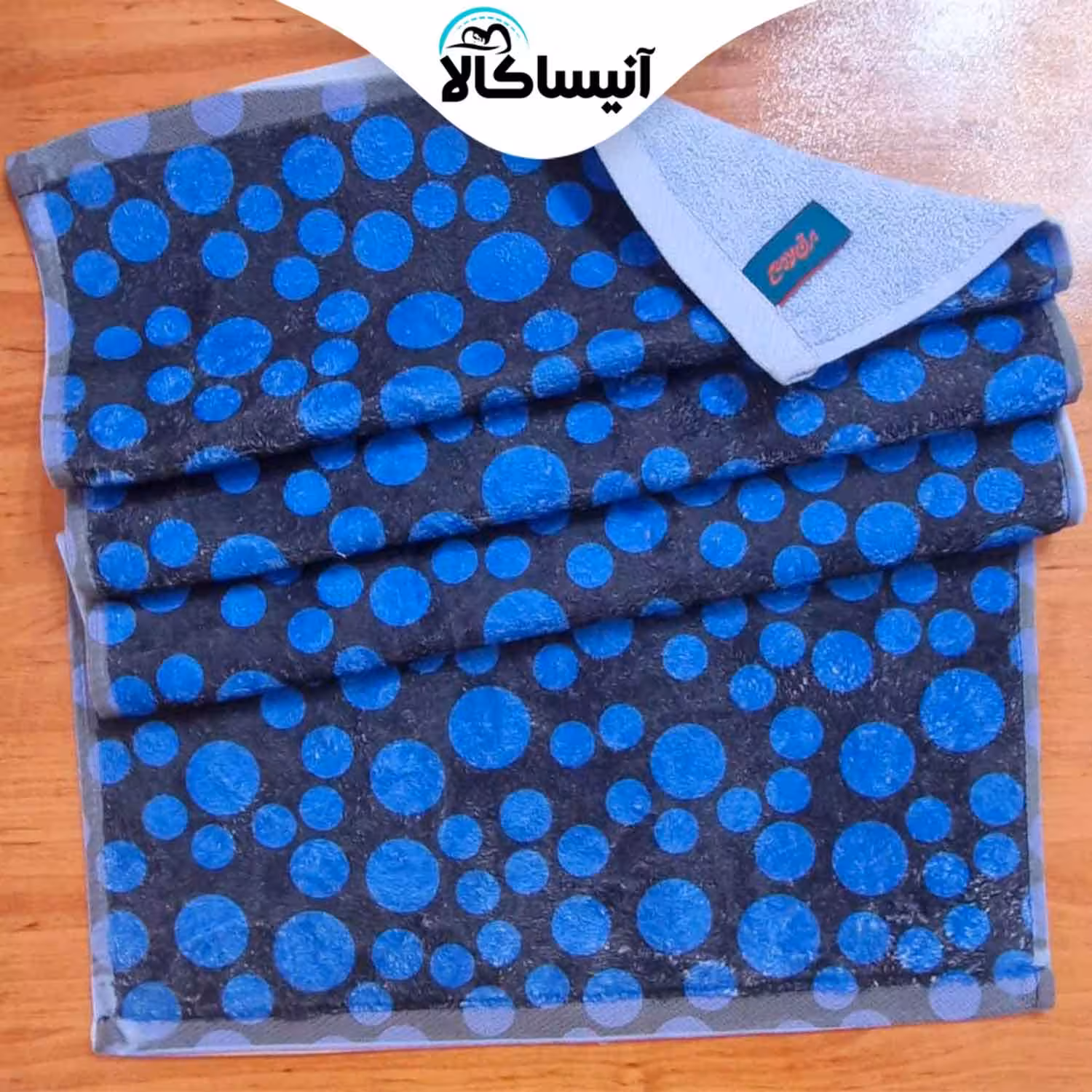 حوله دستی برق لامع مدل جونیور طرح خالخالی