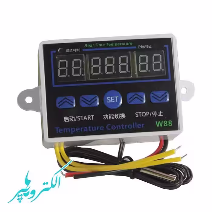 ترموستات دیجیتال و تایمر 12ولت مدل w88