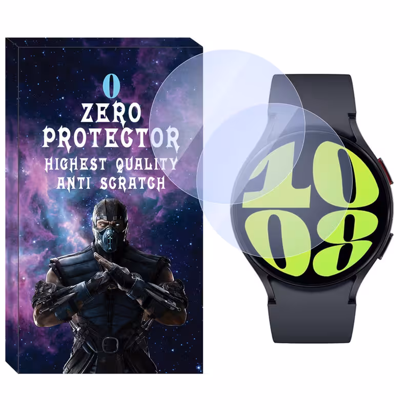محافظ صفحه نمایش شیشه‌ای زیرو مدل SH-ZR مناسب برای ساعت هوشمند سامسونگ Galaxy watch 6 40mm بسته دو عددی