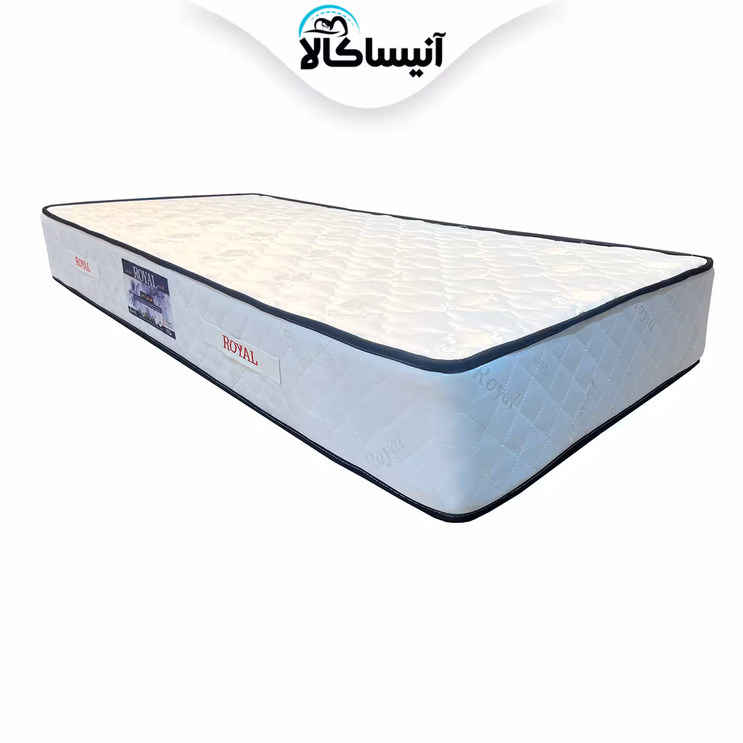 تشک یک نفره رویال مدل طبی فنری آرامش سایز 200 × 120 سانتی متر