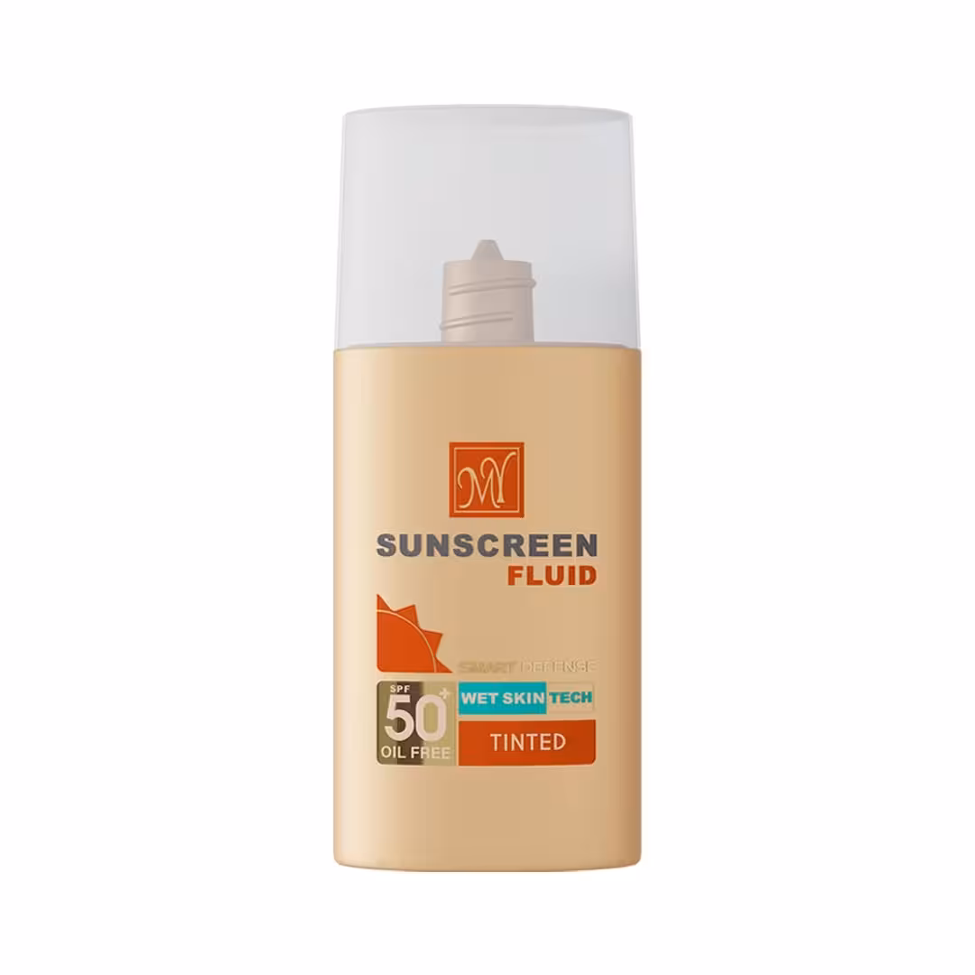 فلوئید ضدآفتاب رنگی مای SPF50 مدل Hyaluronic Acid حجم 50 میل SMART DEFENSE