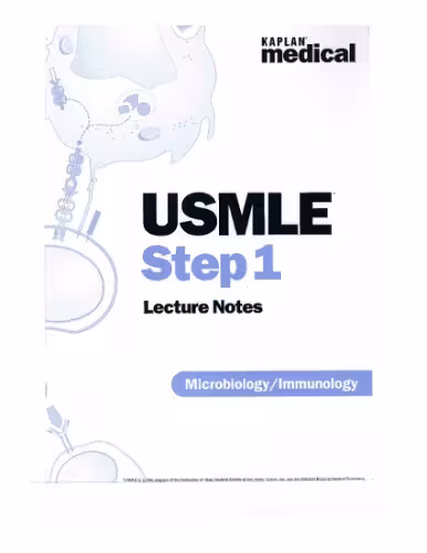 خرید و دانلود نسخه کامل کتاب Kaplan Medical Step 1 Microbiology - Immunology